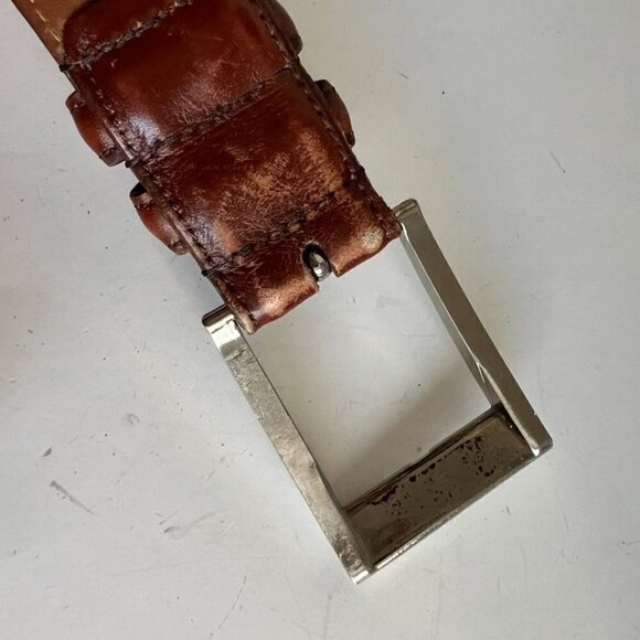 Allen Edmonds Soft Tan Distressed Calfskin USA Made Belt - 40/XL - Picture 9 of 11